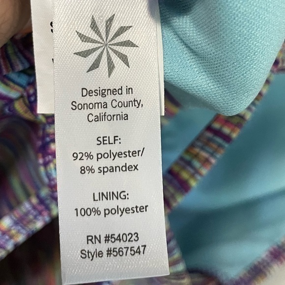 Athleta Women's Rainbow Space Dye Multi Marled Lace Up Mini Dress Size S - Picture 7 of 7